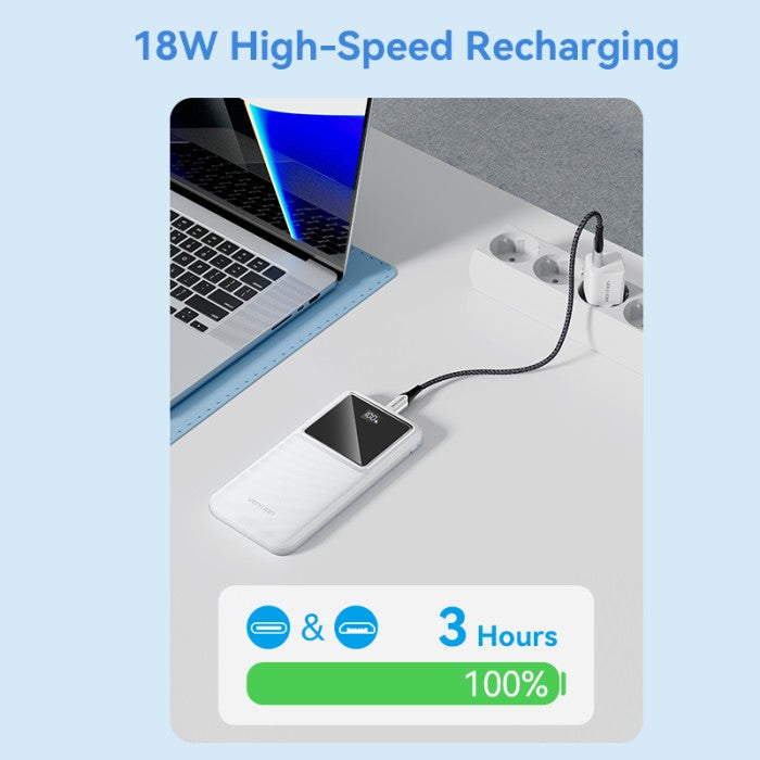 Vention Powerbank 10000Mah 22.5W LED Display - FHK
