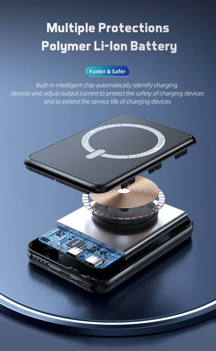 AWEI Powerbank with Magnetic Wireless Charger P118K