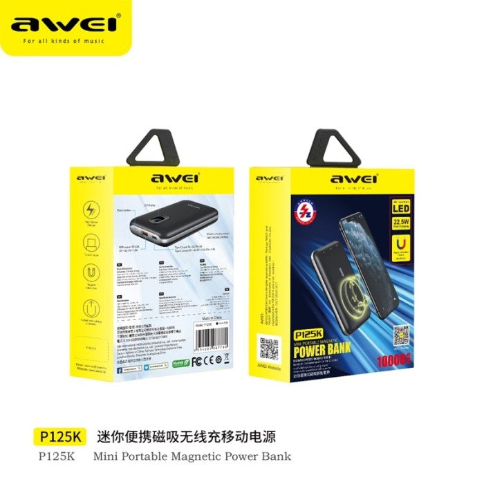 AWEI Mini Portable Magnetic Powerbank 10000 mAh 22.5W