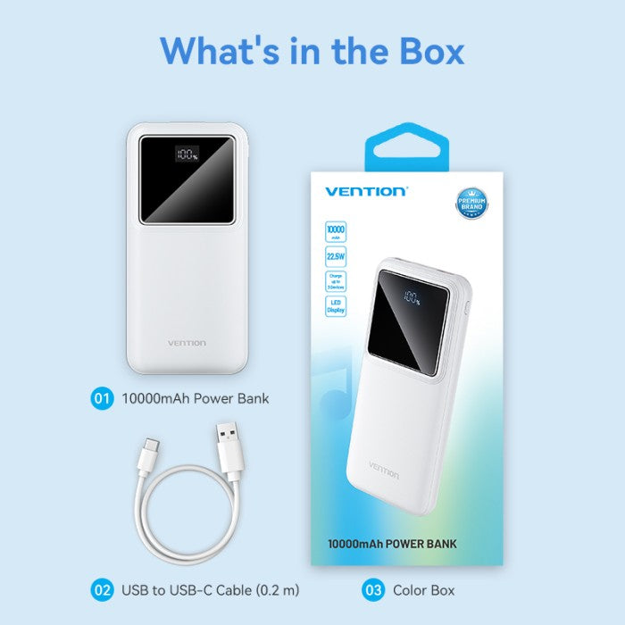 Vention Powerbank 10000Mah 22.5W LED Display - FHK
