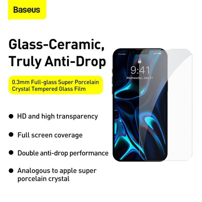 Baseus Full-glass Super porcelain crystal Tempered For iP 5.4inch 2021