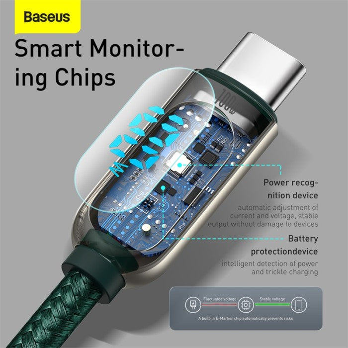 BASEUS Display Fast Charging Data Cable C to C 100W 1m - CATSK-B