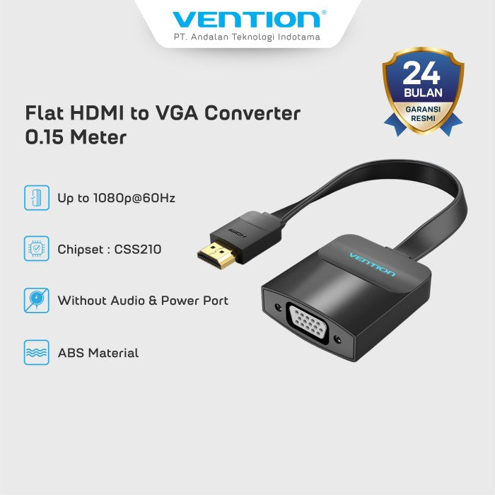 Vention Flat HDMI To VGA HD Video Converter 0.15M - 74345