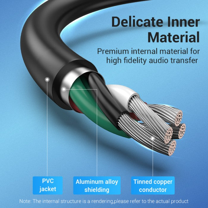 Vention USB Sound Card External to AUX 3.5MM Double Hole Type - CDY