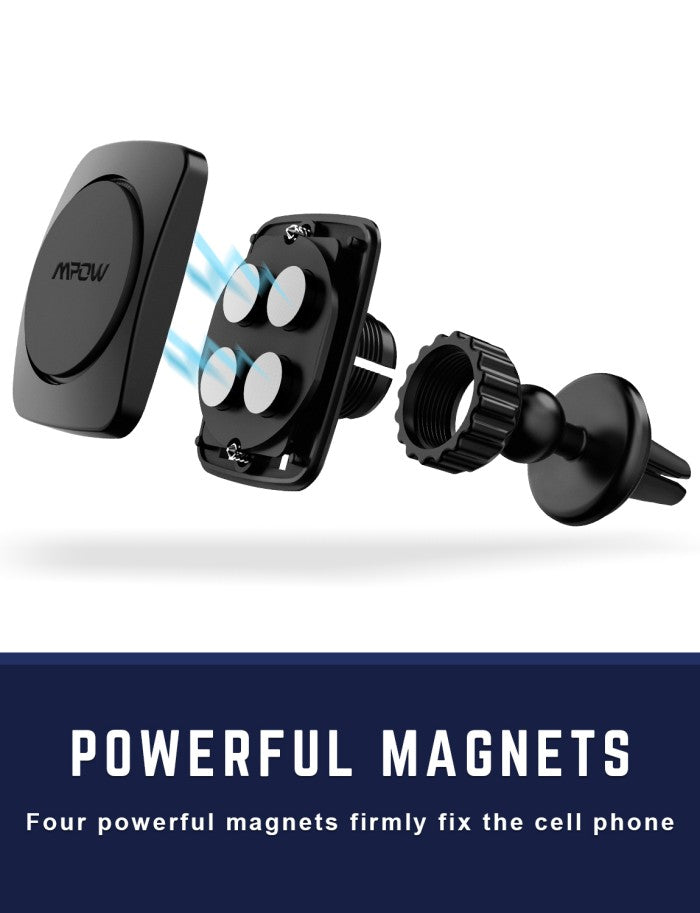 MPOW - Car Phone Holder Air Vent, Mpow Magnetic Car Phone Mount MCM