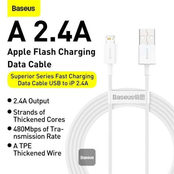 BASEUS Superior Series Fast Charging Data Cable USB to iP 2m CALYS-C