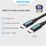 Vention Kabel Charger USB C to C Male to Male 3A 60W PD Fast Charging - COS
