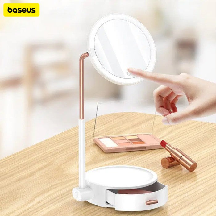 Baseus Smart Light Makeup Mirror with Storage Box White - DGZM-02