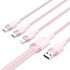 Vention Kabel Data Charger Cable 3in 1 USB A 2.0 to USB Type C/Micro/Lightning 3A 60W 480 Mbps - CTP