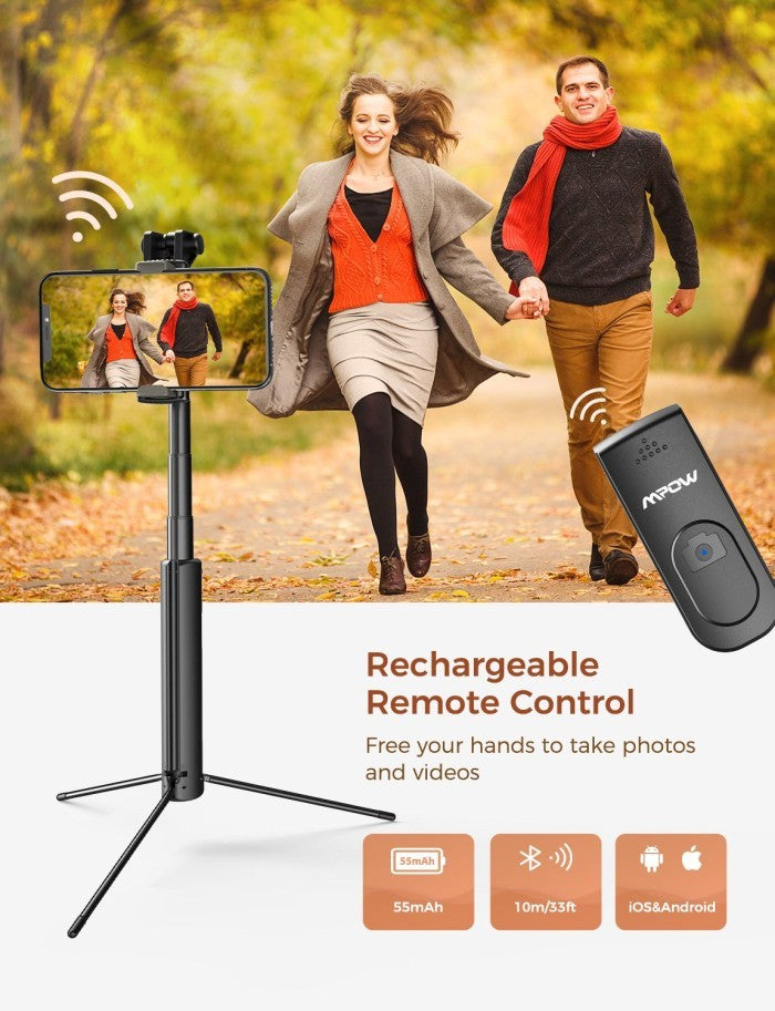 Mpow Selfie Stick Tripod with Dual Phone Holders