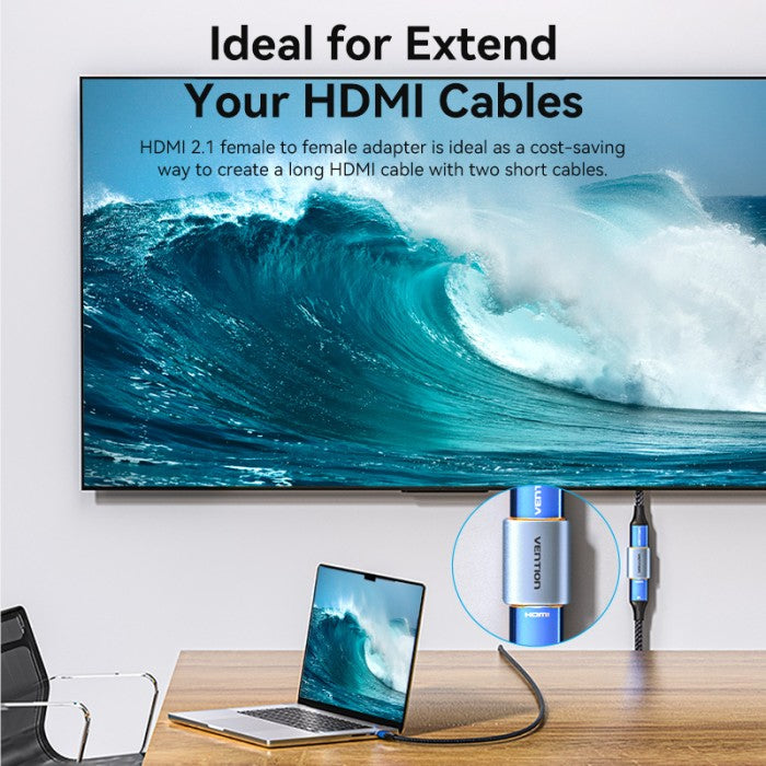 Vention Adapter Aluminum Alloy Type HDMI-A Female to Female 8K - AIU