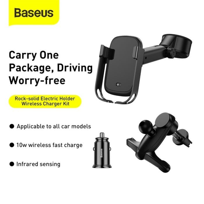 Baseus Rock-solid Electric Holder Wireless Charger - WXHW01-01