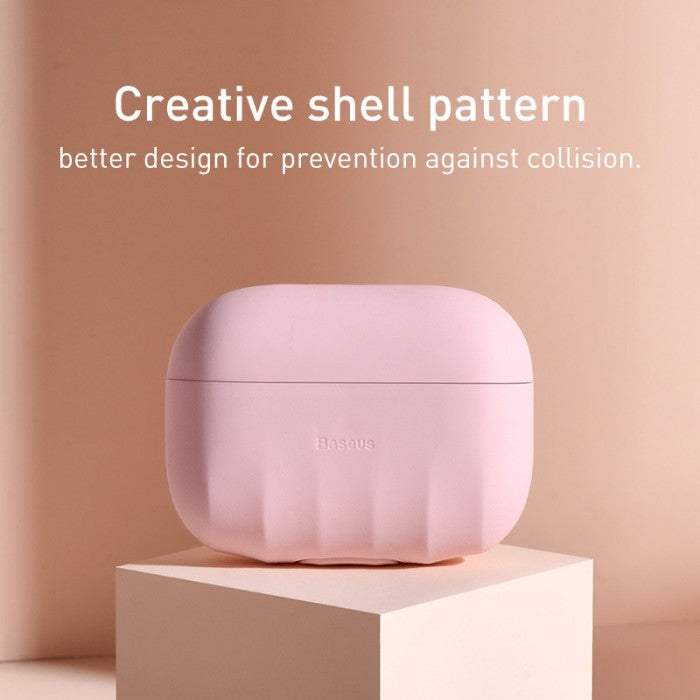BASEUS Shell Pattern Silica Gel Case For Pods Pro - WIAPPOD-BK