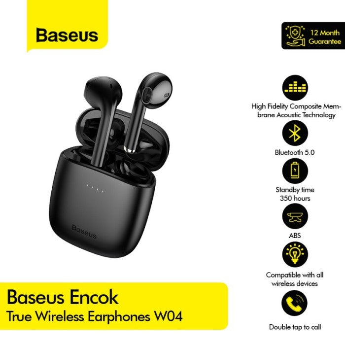 Baseus Encok W04 Pro/Plus TWS True Wireless Earbuds - NGW04P