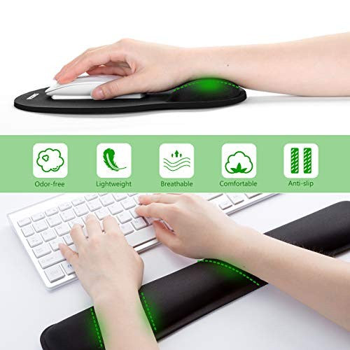 MPOW VicTsing Wrist Rests for Keyboard and Mouse - VTPC237AB