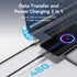 Vention Kabel USB Type C to C Male 5A 480 Mbps 100W Smart LED Display Cable Cotton Braided - TAY