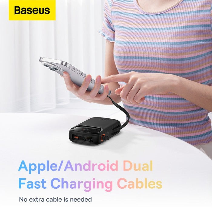 Baseus Qpow2 DualCable Digital Display Powerbank 10000Mah 22.5W