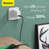 Baseus White Series Kabel Charger A to C (support VOOC) - CATSW-F