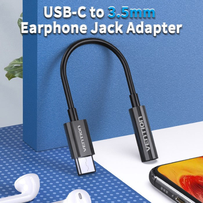 Vention Kabel  Adapter USB Type C to AUX 3.5mm Earphone Jack Audio - BGI