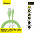 BASEUS Colourful Cable USB For iP 2.4A 1.2m CALDC