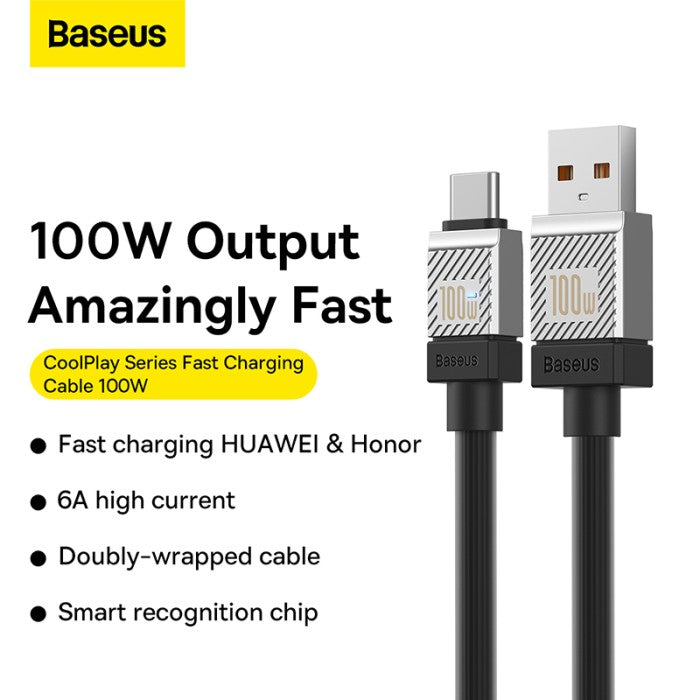 Baseus CoolPlay Series Fast Charging Cable USB to Type C 2M