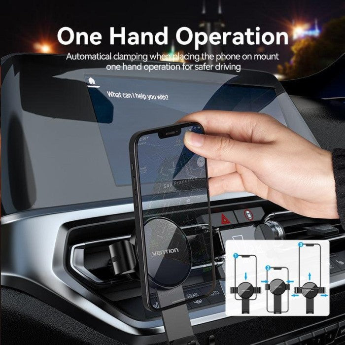 Vention Auto-Clamping Car Phone Mount With Duckbill Clip - KCG