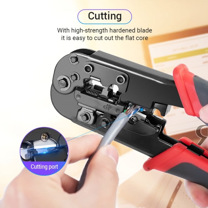 Vention Multi Function Tang Crimping Tool Ratchet Type 8P/6P/4P RJ45 - KEA