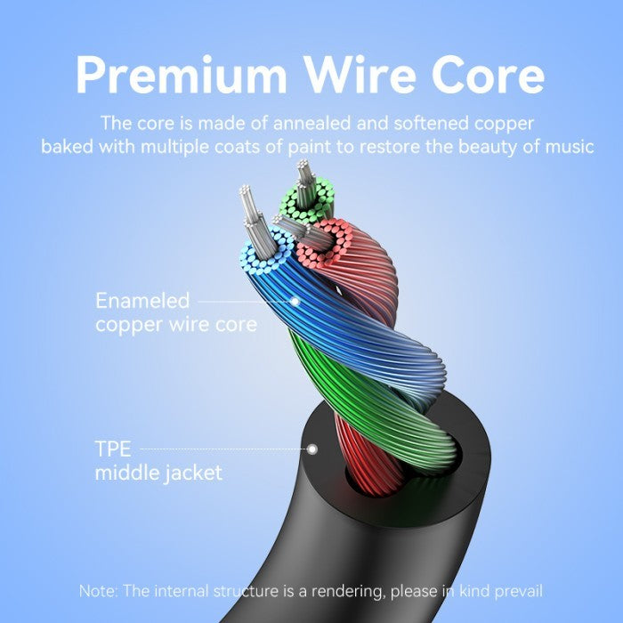 Vention Kabel AUX Audio 3.5mm Male to Male Aluminium Alloy - BAX