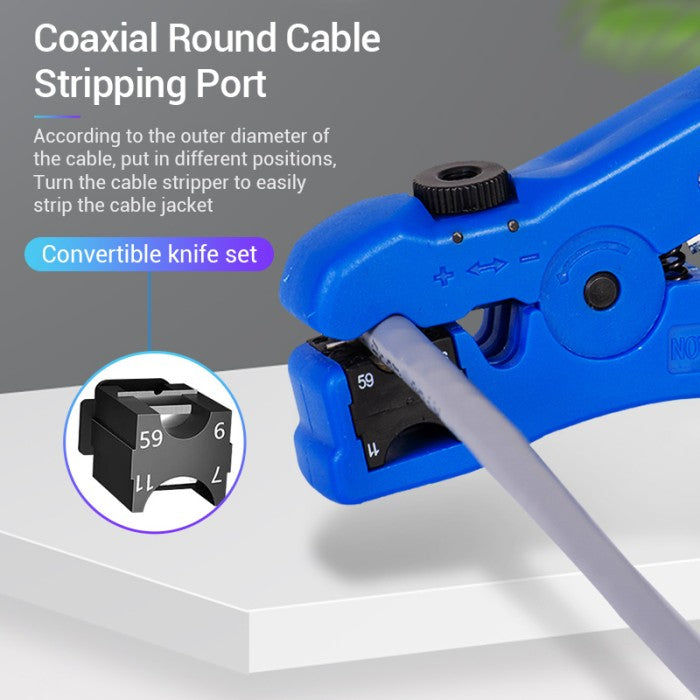 Vention Pengupas Kabel Stripper Coaxial Cable - KEB