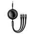 BASEUS Bright Mirror 1-for-3 Data Cable USB to MLC 1.2m 66W - CAMLC-MJ