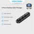 Vention Kabel Manager Organizer Cable Clips Holder For Dekstop 3 Line Ports - KBT