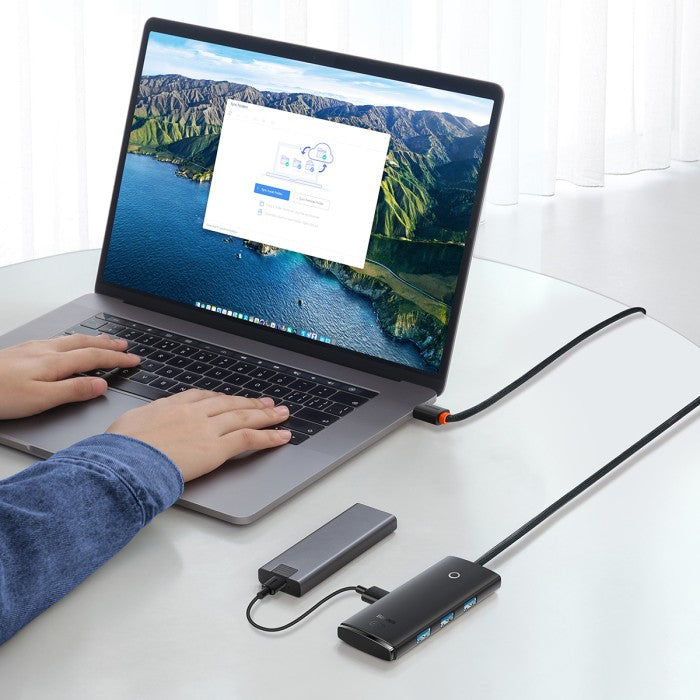 Baseus Lite Series 4-Port USB Type C HUB Adapter 2M