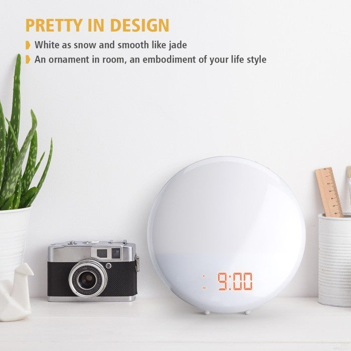 Mpow Pictek Wake Up Light Alarm Clock Sunrise Light 6 Alarm Sound