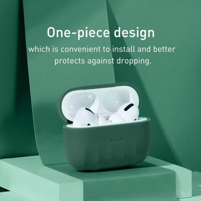 BASEUS Shell Pattern Silica Gel Case For Pods Pro - WIAPPOD-BK