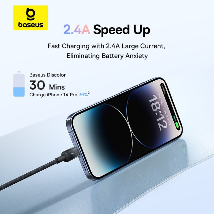 Baseus Discolor Series Fast Charging Cable USB to Lightning 20W