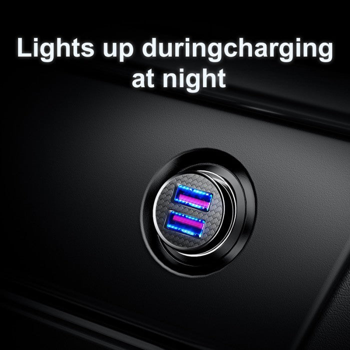 Baseus Quick Car Charger Circular Plastic A+A 30W Dual QC3.0