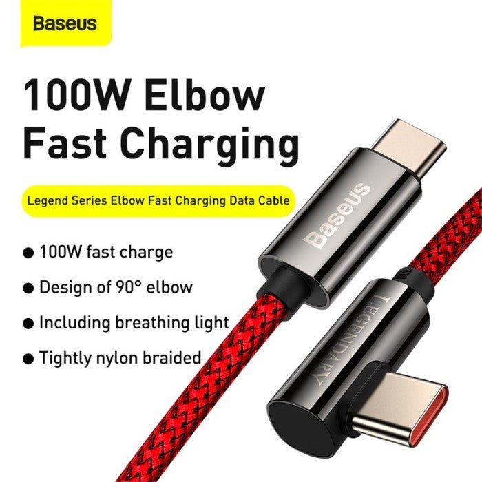 Baseus Legend Series Elbow Kabel Charger USB Type C to C