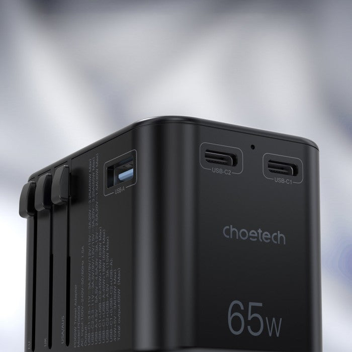 Chotech PD5009 Travel Wall Charger 2C+A GaN PD65W 2C+A