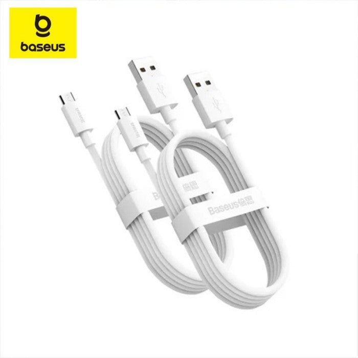 BASEUS Simple Wisdom Data Cable USB to Micro 2.1A (2pcs) - TZCAMZJ