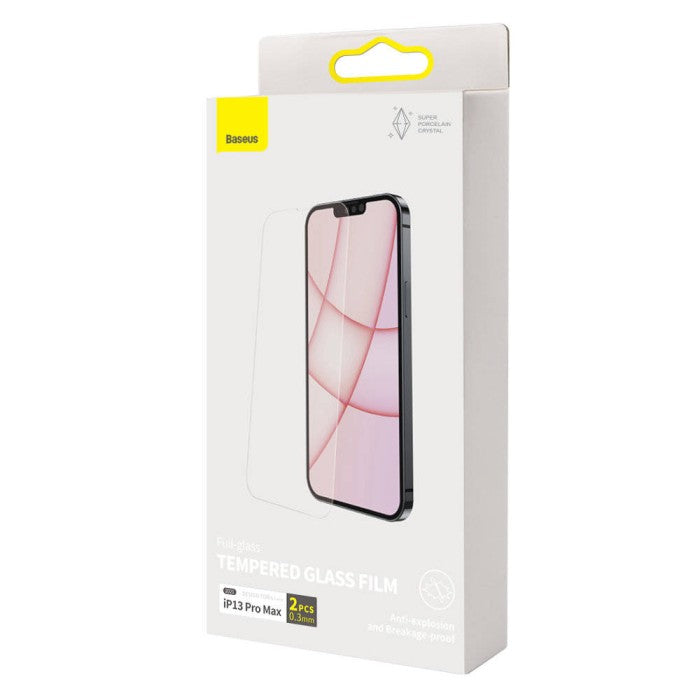 Baseus Super porcelain crystal Tempered Glass Film For IP 13 Pro Max