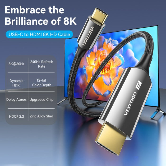 Vention Kabel USB Type C To HDMI 2.1 8K HD - CRC