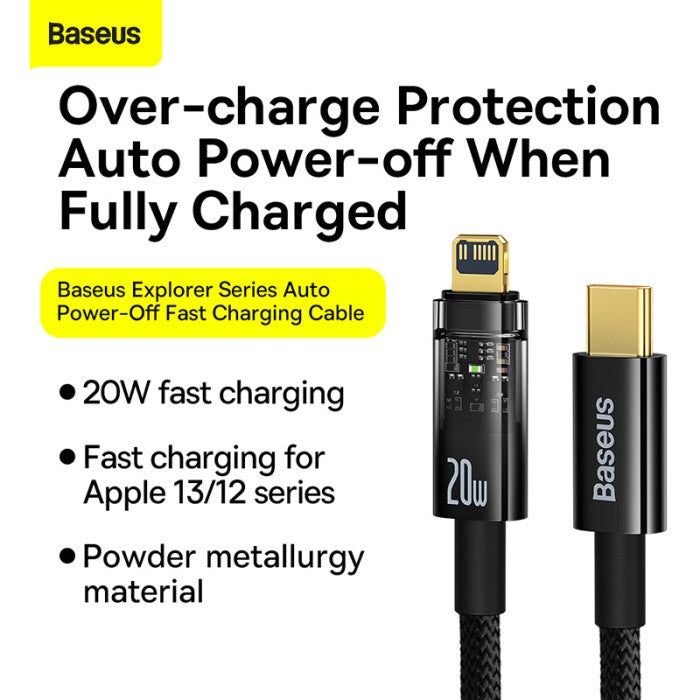 Baseus Explorer Series Kabel Charger USB C to Lightning - CATS