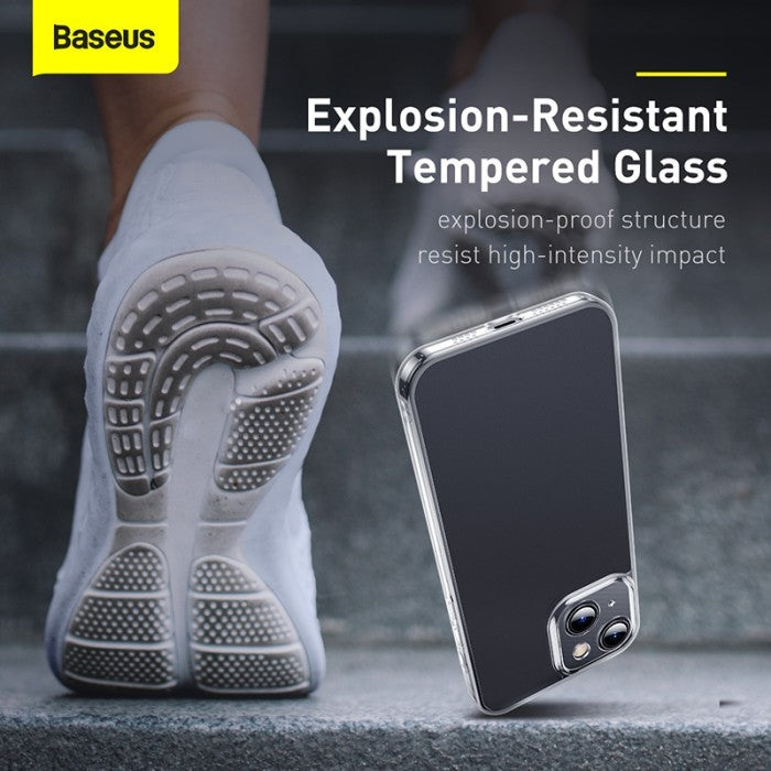 Baseus Frosted Glass Protective Case For iP 13 2021 Transparent