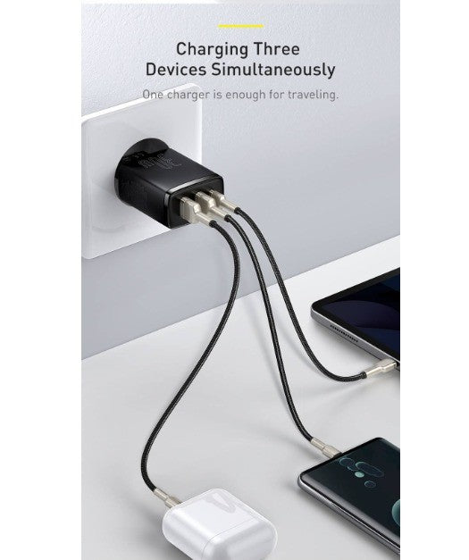Baseus Compact Quick Charger 2U+C 30W EU-CCXJ-E0