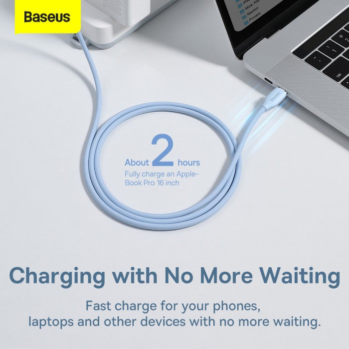 BASEUS Kabel Type-c to Type-c 100w Fast Charging Jelly Silica CAGD