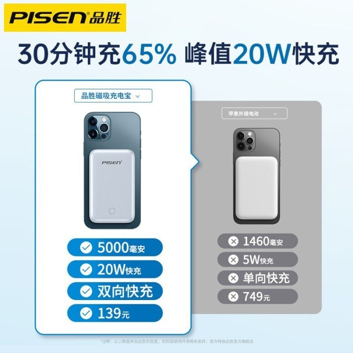 PISEN Powerbank Pisen 5000mAh Magsafe Wireless Charging - CCY-DY09