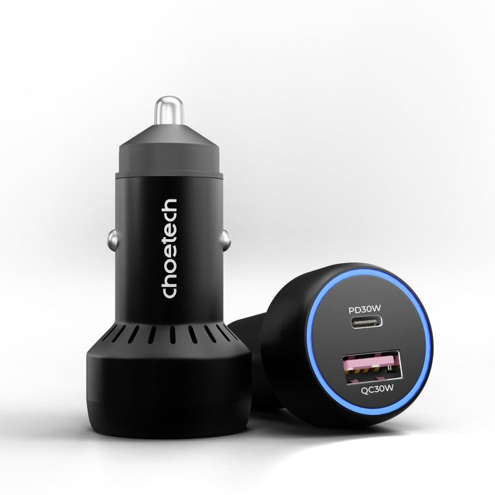 Choetech TC0014 Car Charger Mobil 60W 30W PD PPS QC Dual USB Type A/C