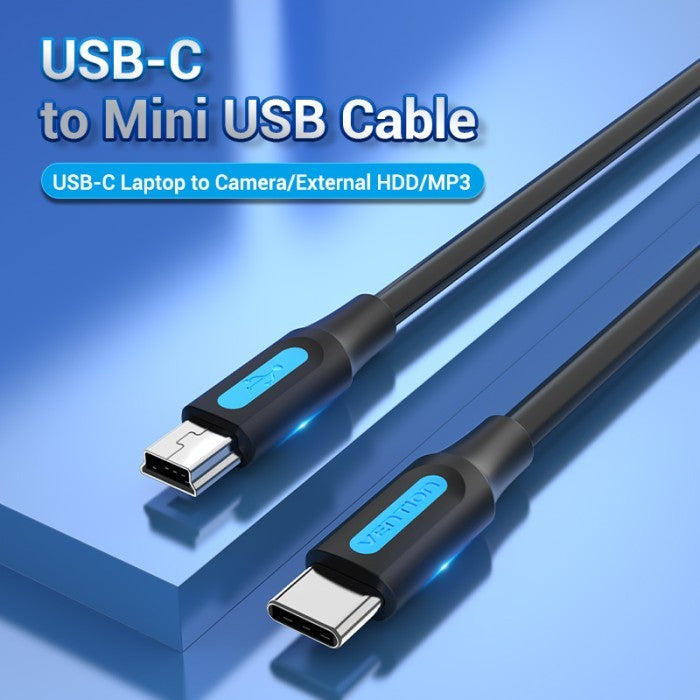 Vention Kabel USB Type C To Mini B 5 Pin Male 2A  - COW