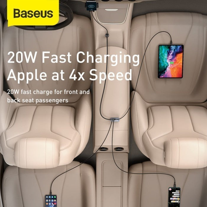 Baseus Car Charger Fast Charging 120W 3U+1C PPS Multi-port