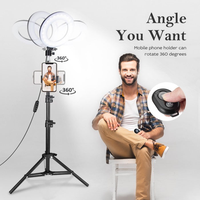 MPOW - Atmoko 6.3 inch LED Ring Light for ShootingLighting GEBH377AB